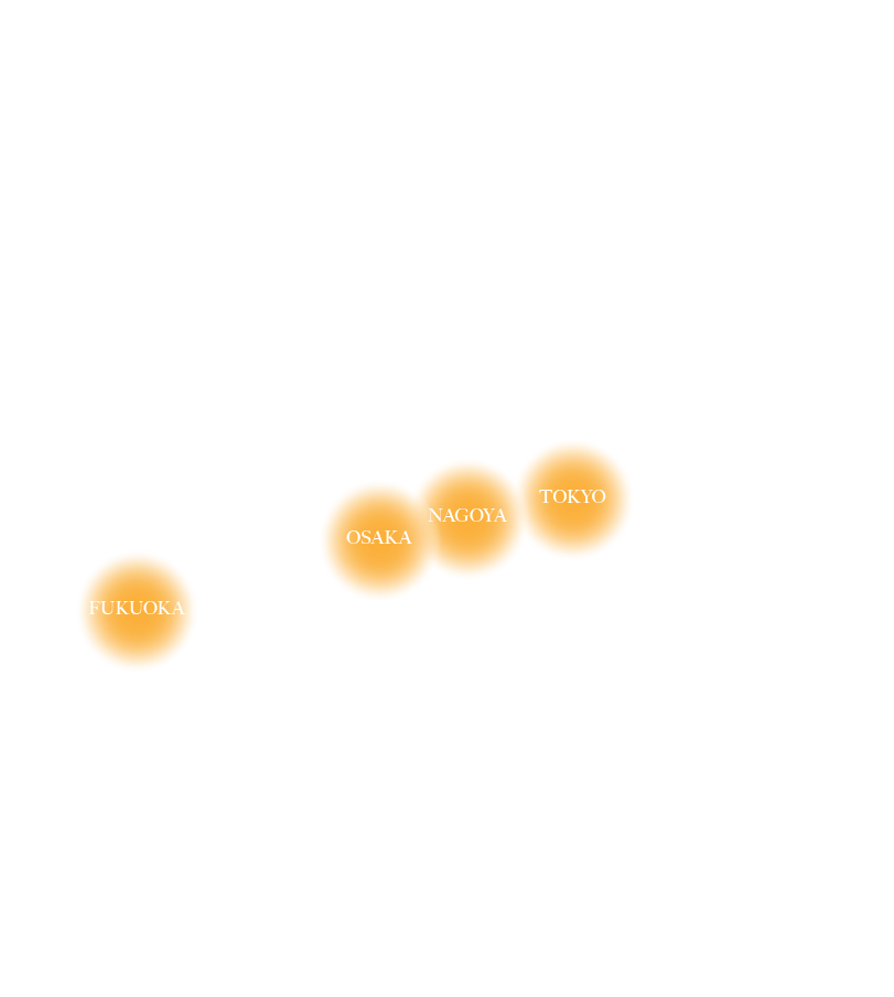 名古屋・東京・福岡・大阪で対応しています